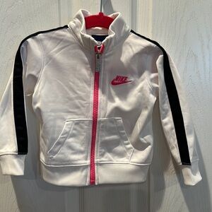 Nike girls performance Jacket 12 months white / pink / black